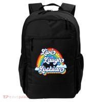 Live Laugh Lesbian Rainbow Flag LGBT Best Gifts Backpack thumb 0