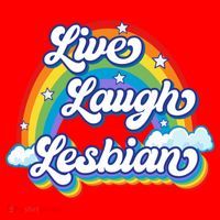 Live Laugh Lesbian Rainbow Flag LGBT Best Gifts Santa Hat thumb 1