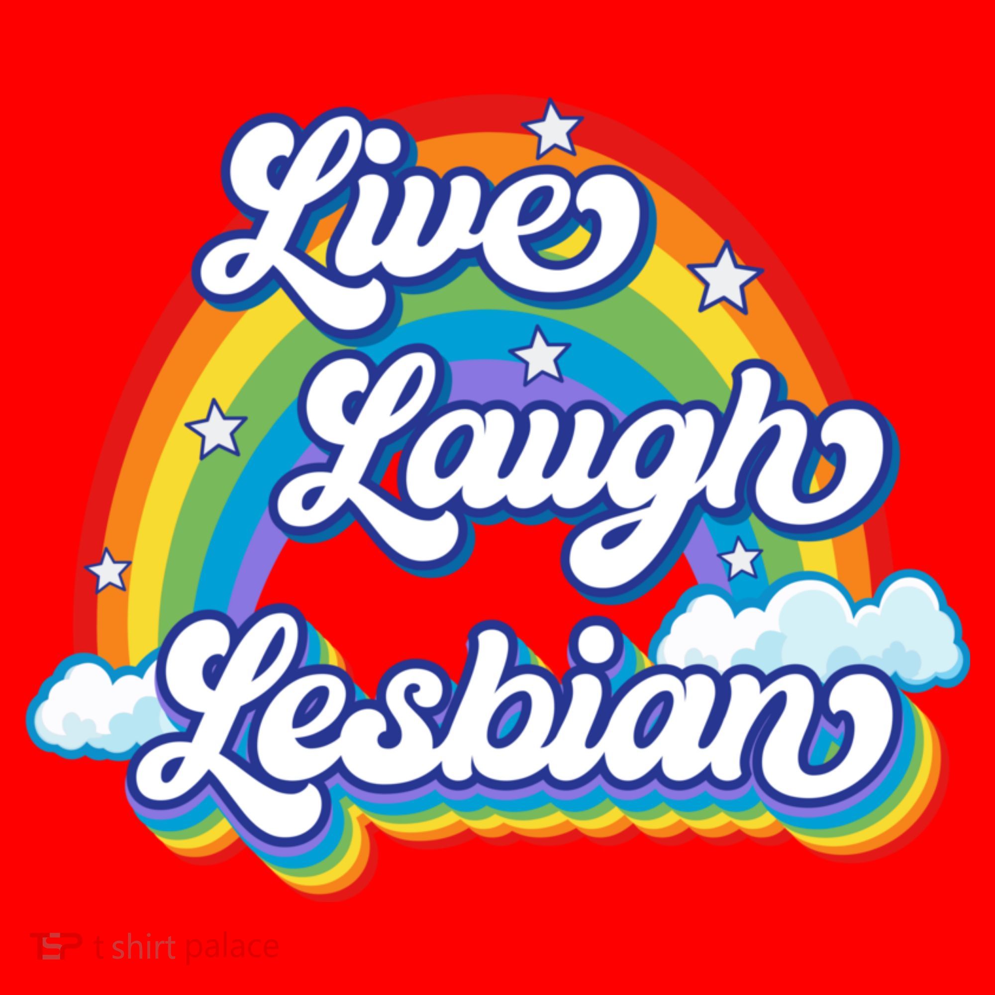Live Laugh Lesbian Rainbow Flag LGBT Best Gifts Santa Hat