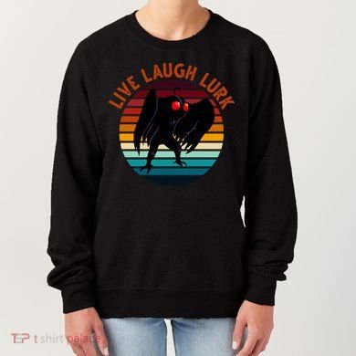 Live Laugh Lurk Mothman Retro Sunset Women's Sweatshirt