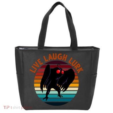 Live Laugh Lurk Mothman Retro Sunset Tote Bag