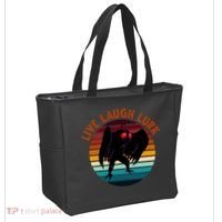 Live Laugh Lurk Mothman Retro Sunset Tote Bag thumb 2