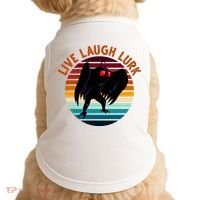 Live Laugh Lurk Mothman Retro Sunset Doggie Tank thumb 0