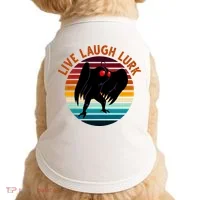 Live Laugh Lurk Mothman Retro Sunset Doggie Tank thumb 0