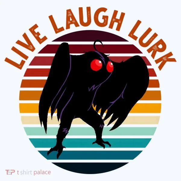 Live Laugh Lurk Mothman Retro Sunset Doggie Tank