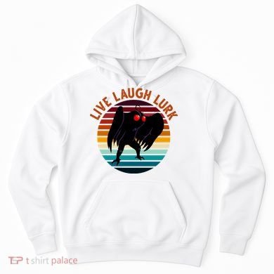 Live Laugh Lurk Mothman Retro Sunset Hoodie