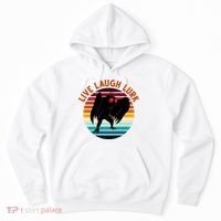 Live Laugh Lurk Mothman Retro Sunset Hoodie thumb 0