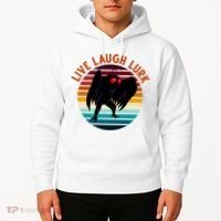 Live Laugh Lurk Mothman Retro Sunset Hoodie thumb 2