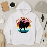 Live Laugh Lurk Mothman Retro Sunset Hoodie thumb 3