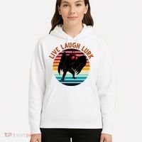 Live Laugh Lurk Mothman Retro Sunset Hoodie thumb 5
