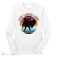 Live Laugh Lurk Mothman Retro Sunset Long Sleeve Shirt thumb 0
