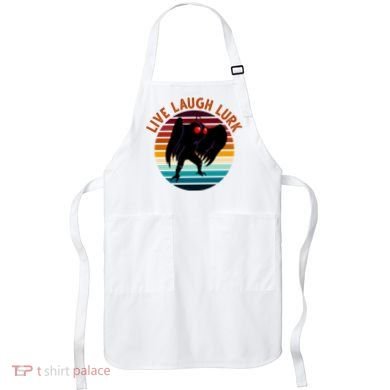 Live Laugh Lurk Mothman Retro Sunset Apron