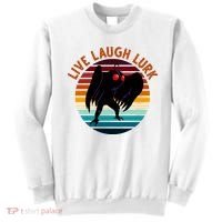 Live Laugh Lurk Mothman Retro Sunset Sweatshirt thumb 0