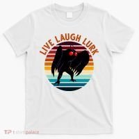 Live Laugh Lurk Mothman Retro Sunset T-Shirt thumb 0
