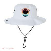 Live Laugh Lurk Mothman Retro Sunset Bucket Hat thumb 0