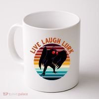 Live Laugh Lurk Mothman Retro Sunset Coffee Mug thumb 0