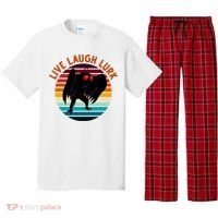 Live Laugh Lurk Mothman Retro Sunset Pajama Set thumb 0