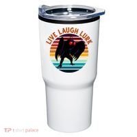 Live Laugh Lurk Mothman Retro Sunset Tumbler thumb 0