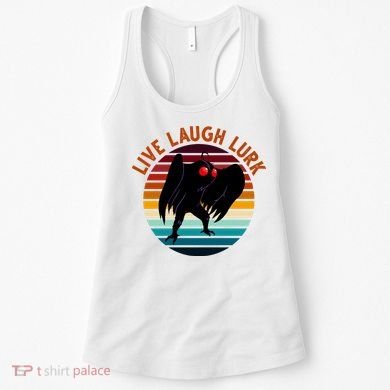 Live Laugh Lurk Mothman Retro Sunset Women's Tank Top