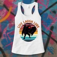 Live Laugh Lurk Mothman Retro Sunset Women's Tank Top thumb 3
