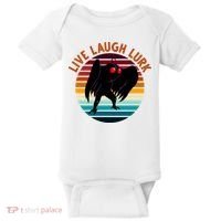 Live Laugh Lurk Mothman Retro Sunset Baby Bodysuit thumb 0
