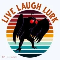 Live Laugh Lurk Mothman Retro Sunset Baby Bodysuit thumb 2