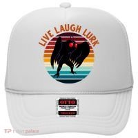Live Laugh Lurk Mothman Retro Sunset Hat thumb 0