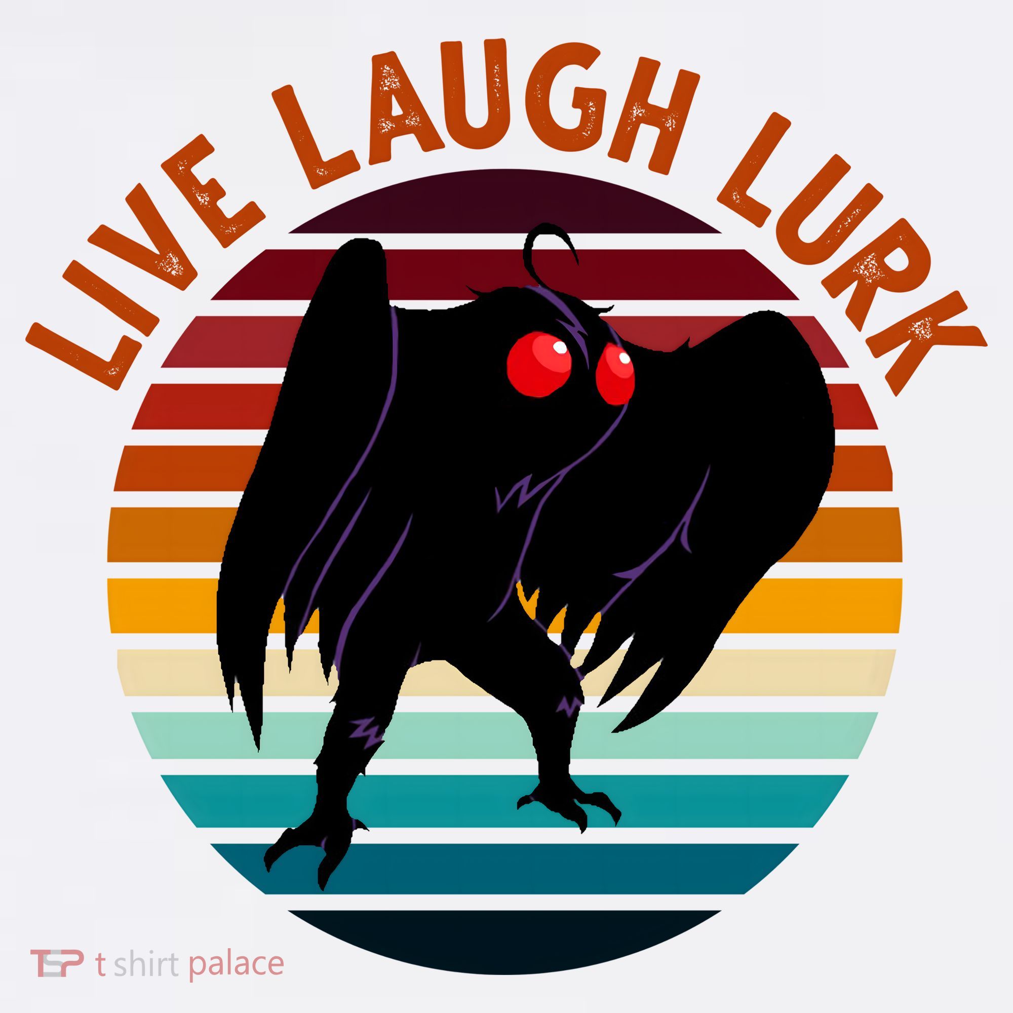 Live Laugh Lurk Mothman Retro Sunset Tank Top