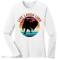Live Laugh Lurk Mothman Retro Sunset Women's Long Sleeve Shirt thumb 0