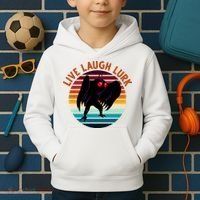 Live Laugh Lurk Mothman Retro Sunset Kids Hoodie thumb 2