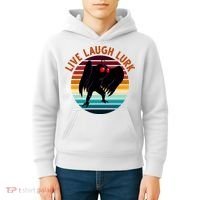 Live Laugh Lurk Mothman Retro Sunset Kids Hoodie thumb 4
