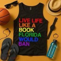 Live Life Like A Book Florida Would Ban Lgbt Month Tank Top thumb 4