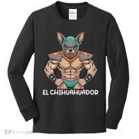 Lucha Libre Mexican Wrestler Mask Wrestling Luchador Kids Long Sleeve Shirt thumb 0