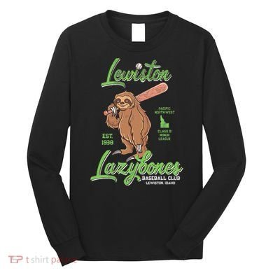 Lewiston Lazybones Minor League Retro Baseball Team Long Sleeve Shirt