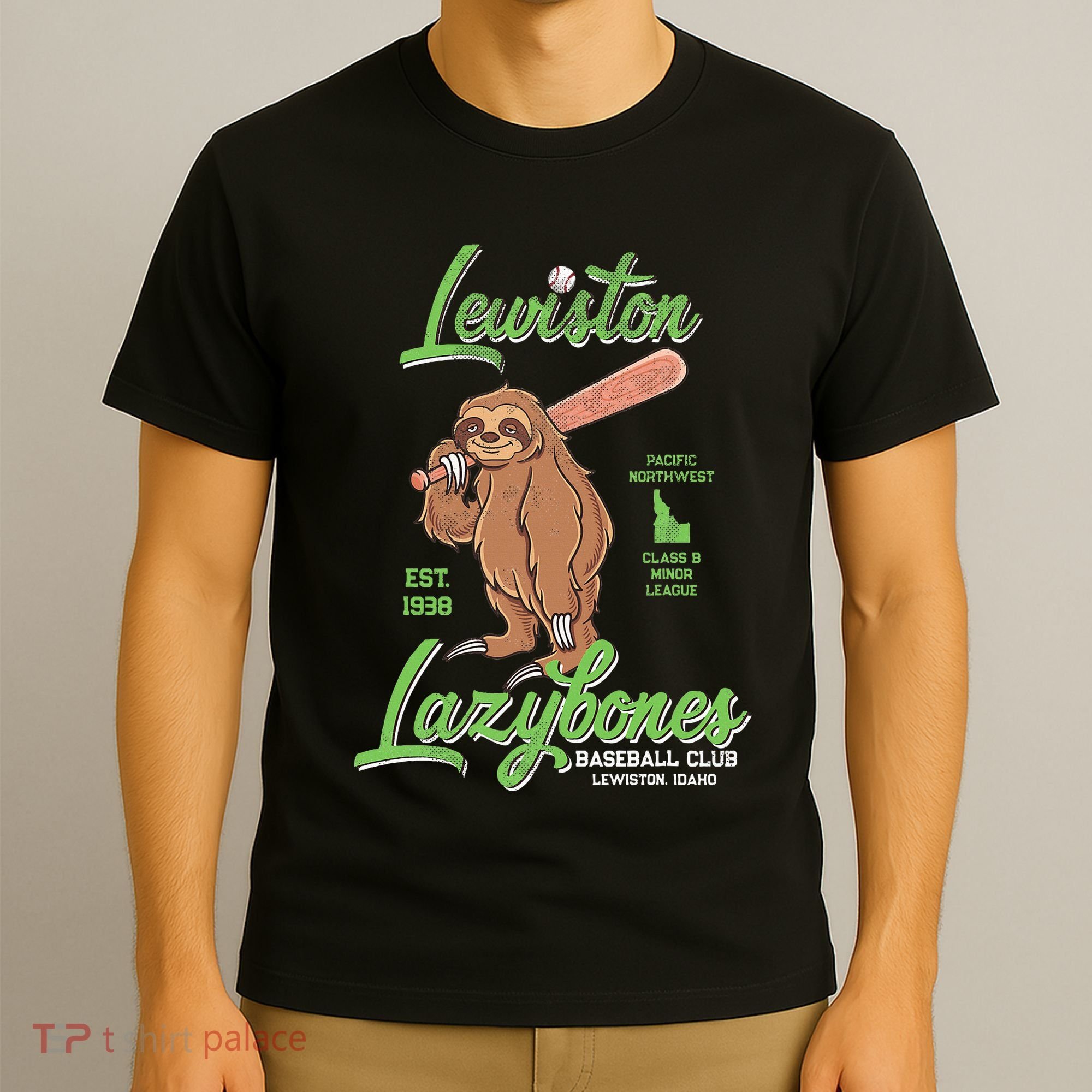 Lewiston Lazybones Minor League Retro Baseball Team T-Shirt