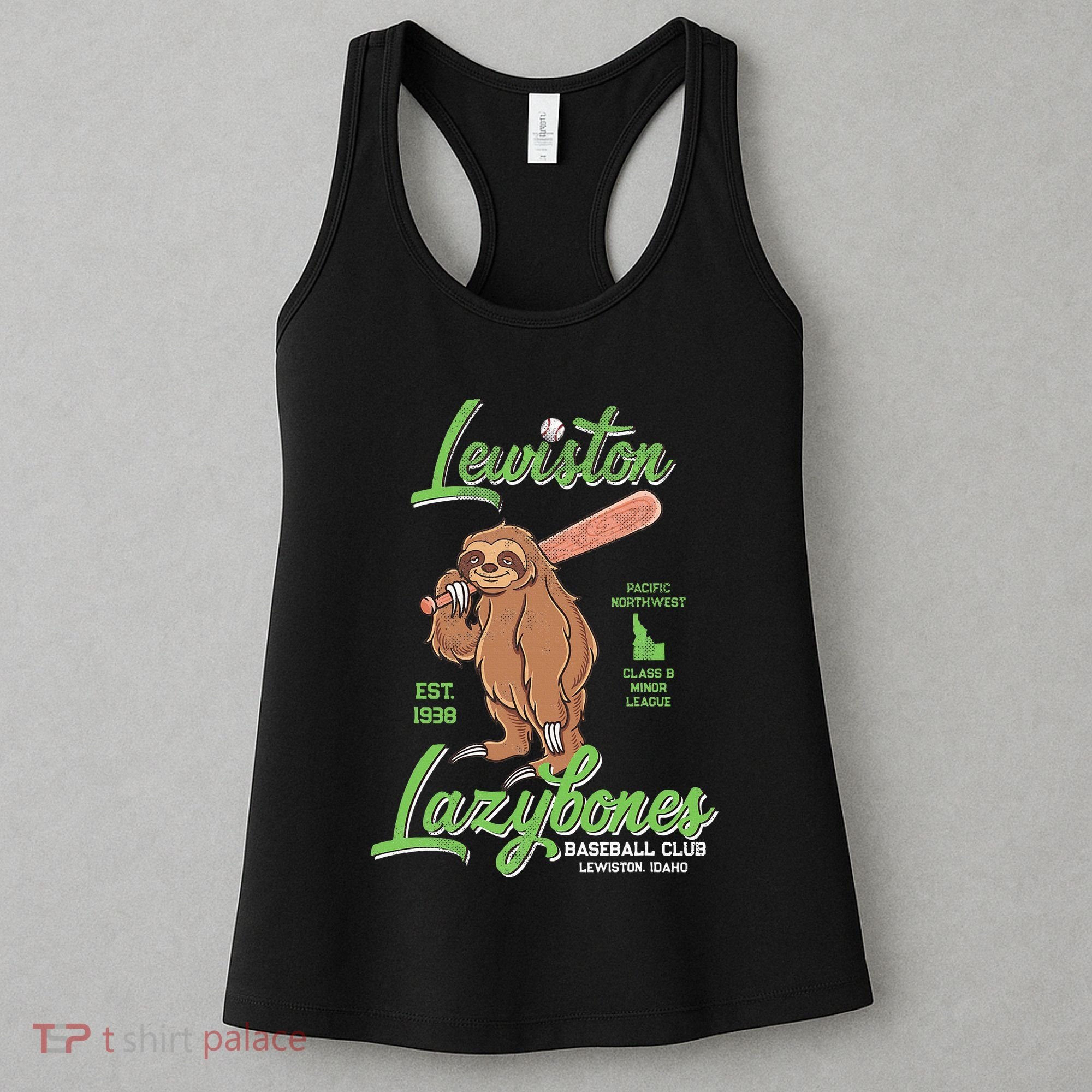 Lewiston Lazybones Minor League Retro Baseball Team Women's Tank Top