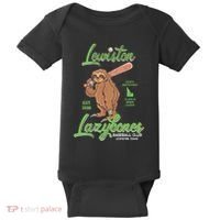 Lewiston Lazybones Minor League Retro Baseball Team Baby Bodysuit thumb 0