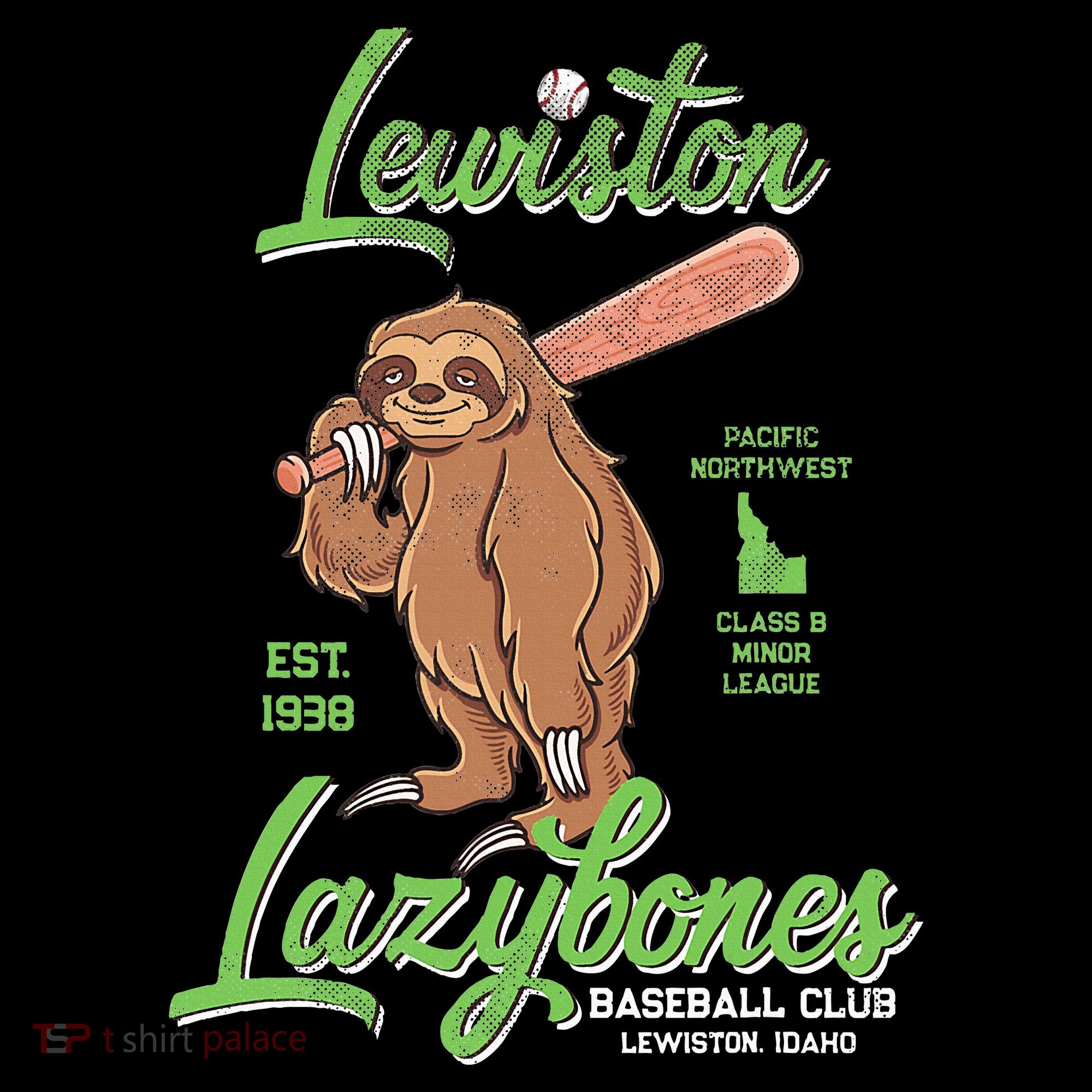 Lewiston Lazybones Minor League Retro Baseball Team Toddler Hoodie