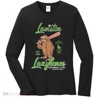 Lewiston Lazybones Minor League Retro Baseball Team Women's Long Sleeve Shirt thumb 0