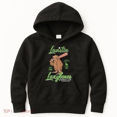 Lewiston Lazybones Minor League Retro Baseball Team Kids Hoodie