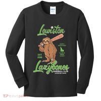 Lewiston Lazybones Minor League Retro Baseball Team Kids Long Sleeve Shirt thumb 0
