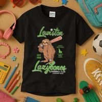 Lewiston Lazybones Minor League Retro Baseball Team Kids T-Shirt thumb 3