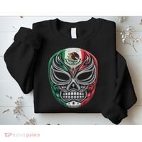 Lucha Libre Mexico Flag Wrestling Mask For Women Sweatshirt thumb 2