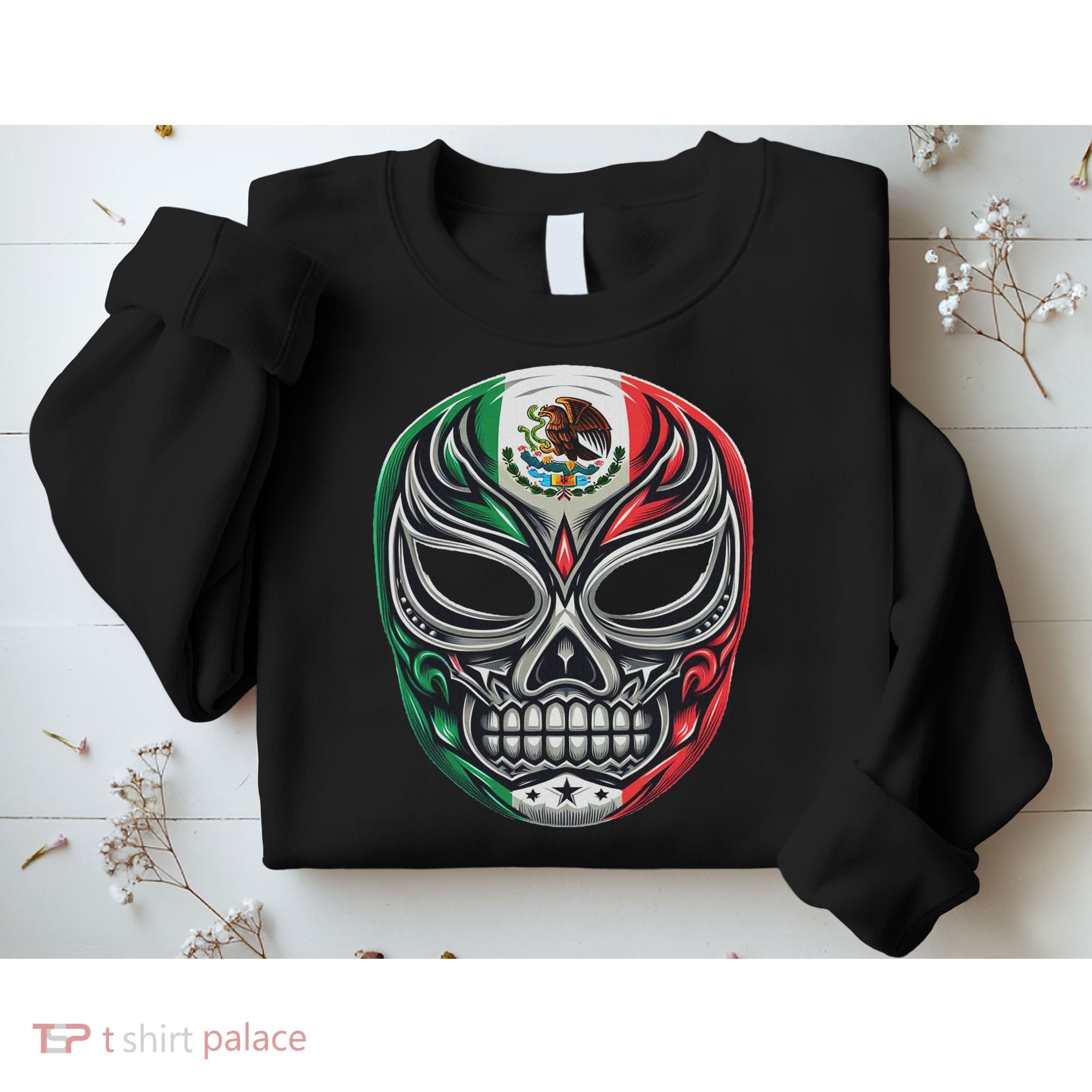 Lucha Libre Mexico Flag Wrestling Mask For Women Sweatshirt