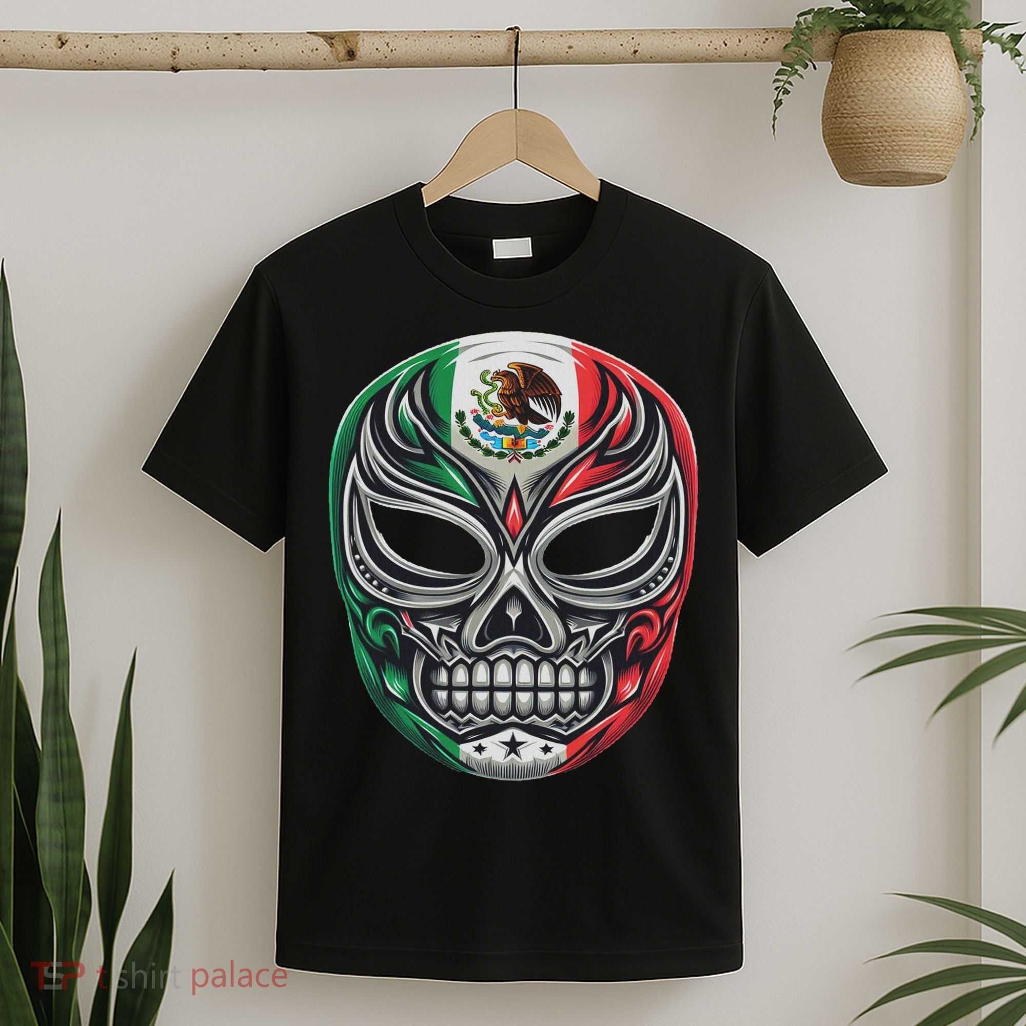 Lucha Libre Mexico Flag Wrestling Mask For Women T-Shirt