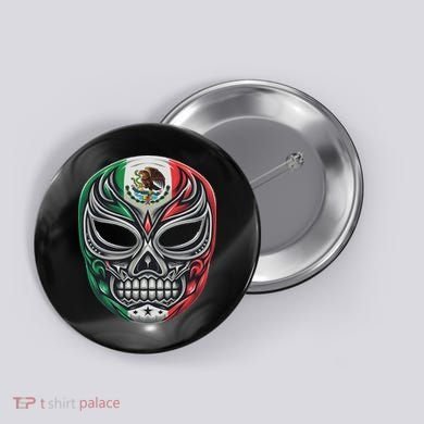 Lucha Libre Mexico Flag Wrestling Mask For Women Button