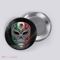 Lucha Libre Mexico Flag Wrestling Mask For Women Button thumb 0