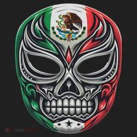 Lucha Libre Mexico Flag Wrestling Mask For Women Beanie thumb 2