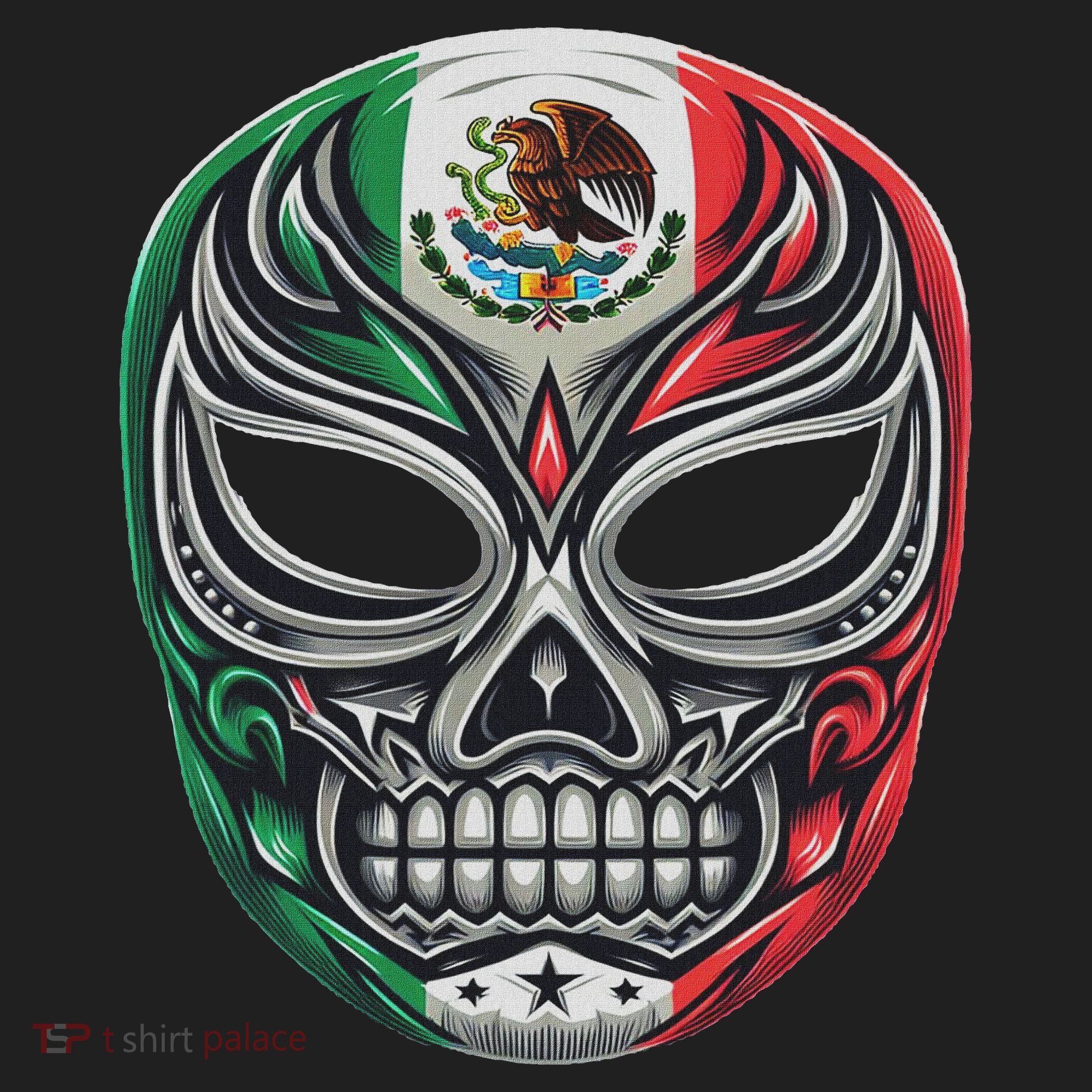 Lucha Libre Mexico Flag Wrestling Mask For Women Beanie