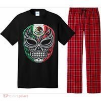 Lucha Libre Mexico Flag Wrestling Mask For Women Pajama Set thumb 0